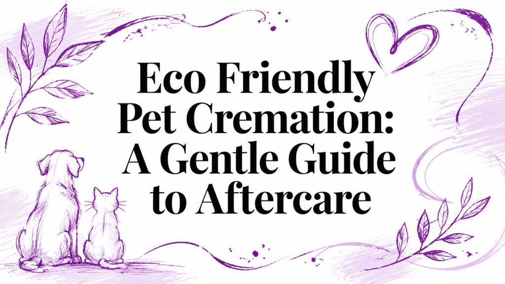eco friendly pet cremation pets illustration